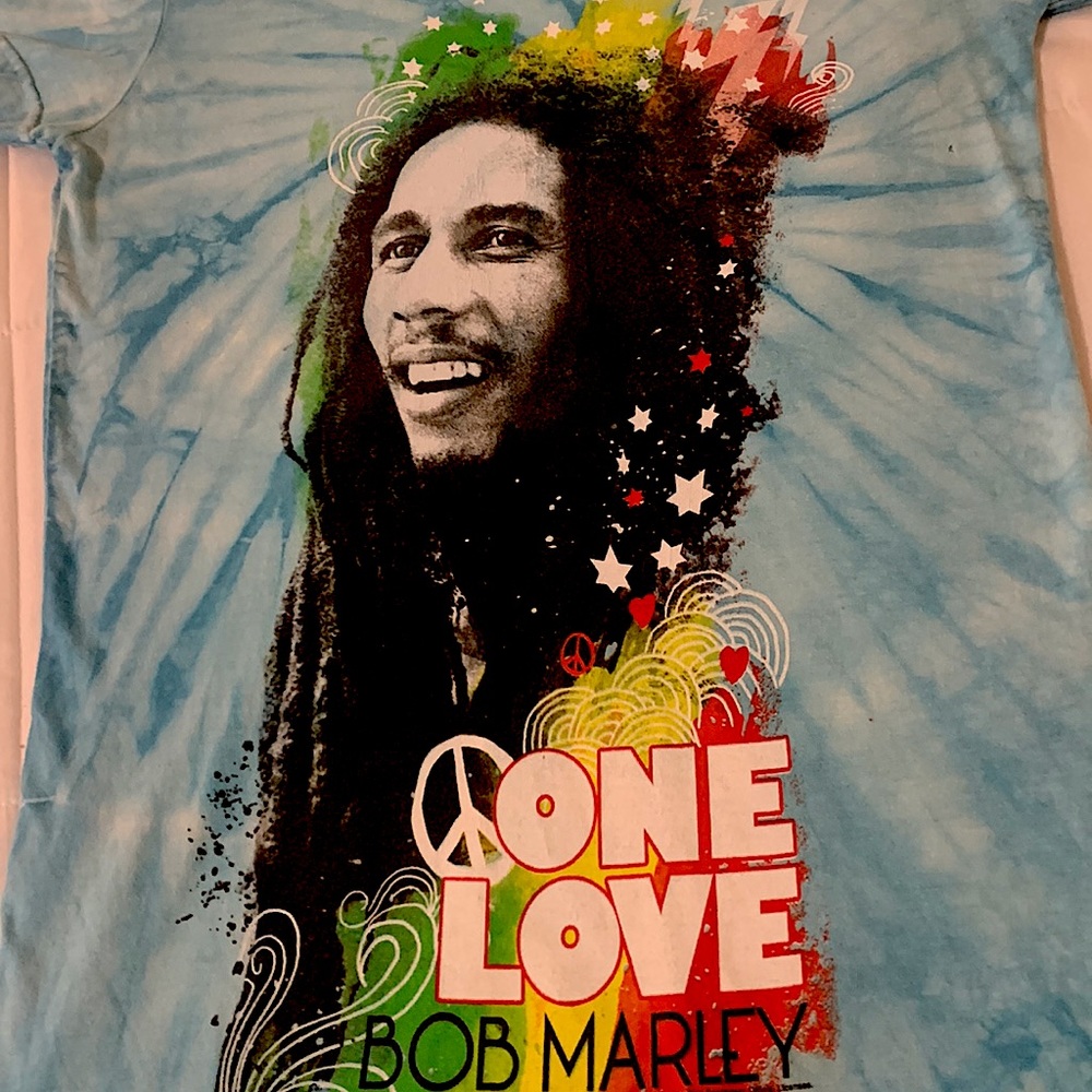 Bob Marley One Love Tie Dyed T Shirt Zion